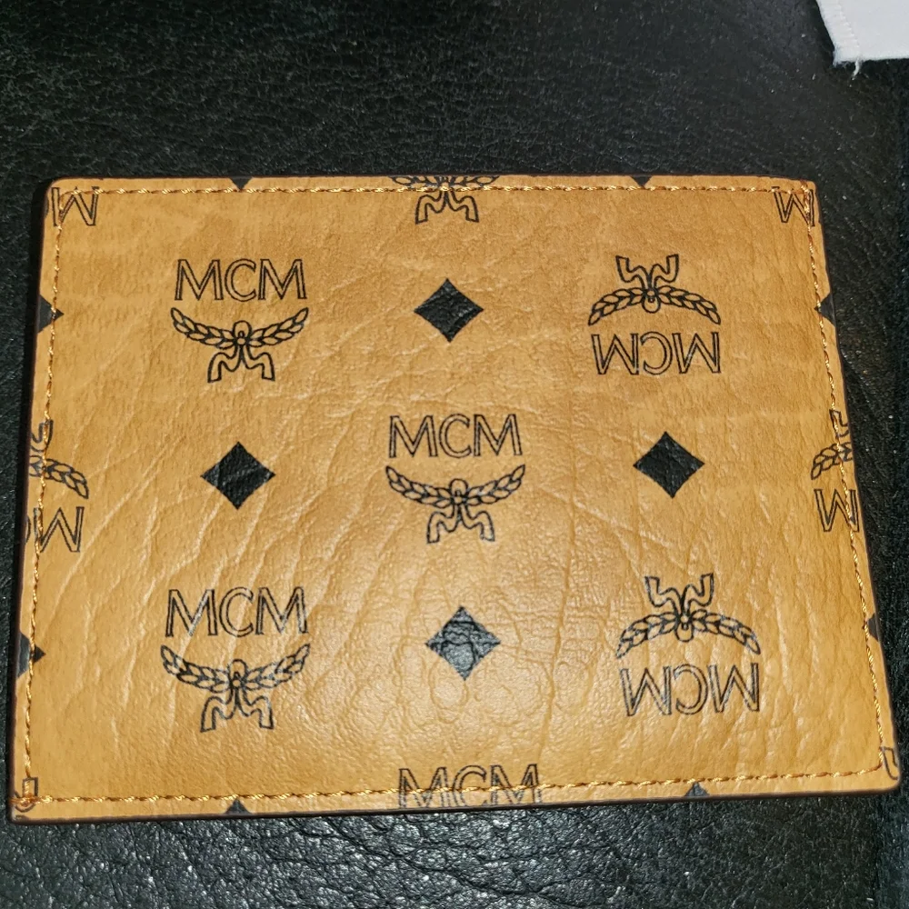 MCM Visetos Card Case Cognac - Picture 7 of 8